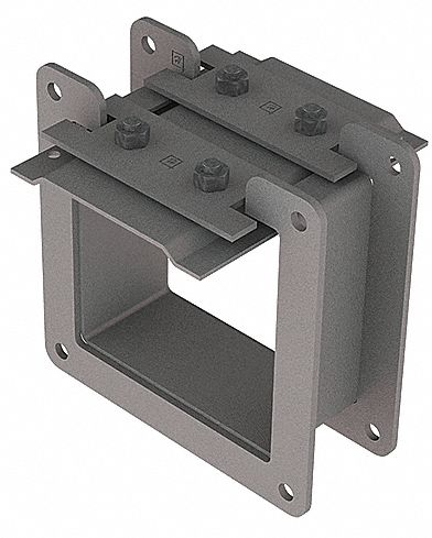 Wireway Nipple: 4 in Wd, 4 in Ht, 2 in Lg, Steel, Set of Screws to Join Sections/Gasket