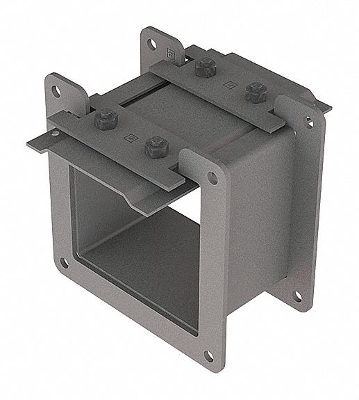 Wireway Nipple: 4 in Wd, 4 in Ht, 3 in Lg, Steel, Set of Screws to Join Sections/Gasket