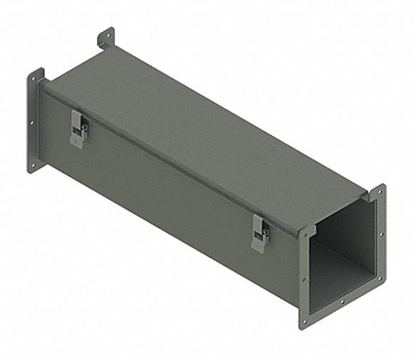 Straight Section Wireway: 6 in Wd, 6 in Ht, 24 in Lg, 14 ga Gauge, Steel