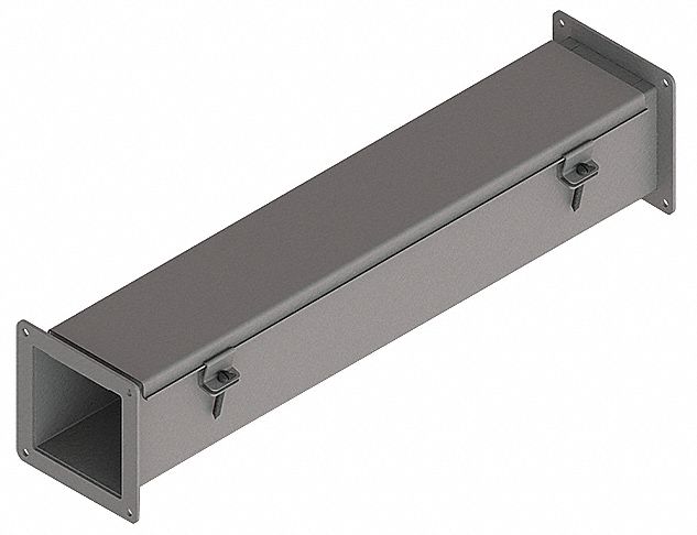 Straight Section Wireway: 2 1/2 in Wd, 2 1/2 in Ht, 24 in Lg, 14 ga Gauge, Steel