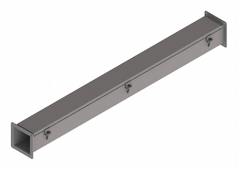 Straight Section Wireway: 4 in Wd, 4 in Ht, 48 in Lg, 14 ga Gauge, Steel