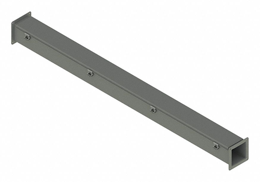 Straight Section Wireway: 4 in Wd, 4 in Ht, 60 in Lg, 14 ga Gauge, Steel