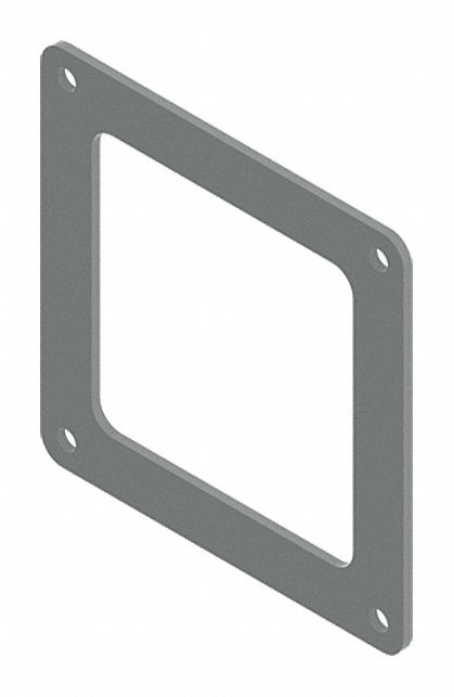 Wireway Gasket and Screws: 4 in Wd, 4 in Ht, 4 in Lg, Steel