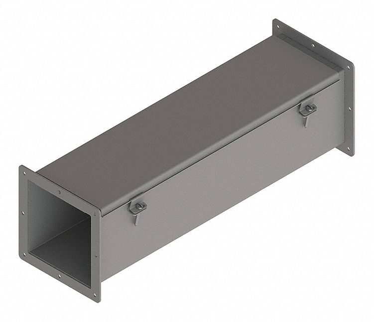 Straight Section Wireway: 6 in Wd, 6 in Ht, 24 in Lg, 14 ga Gauge, Steel