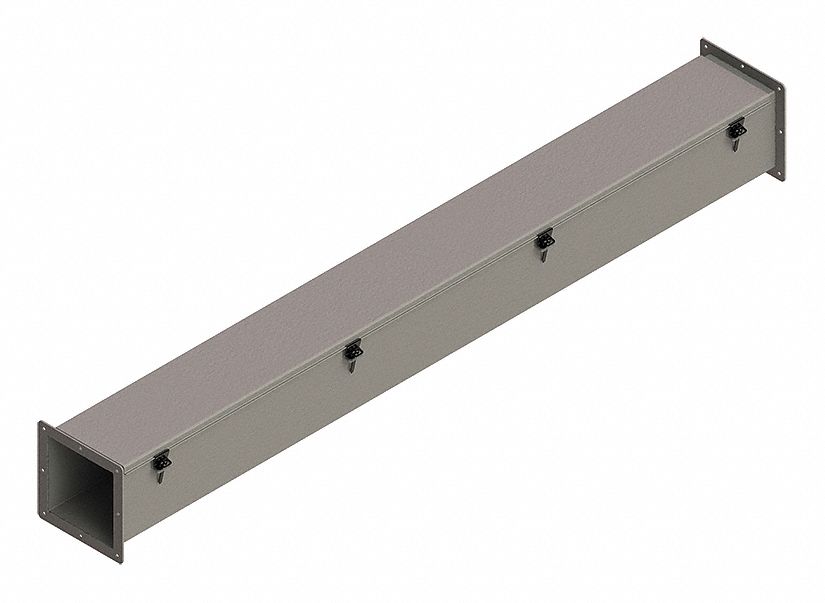 Straight Section Wireway: 6 in Wd, 6 in Ht, 60 in Lg, 14 ga Gauge, Steel