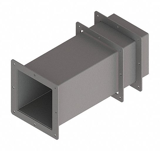 Wireway Telescope Fitting: 6 in Wd, 6 in Ht, 6 in, Screw-On Cover, Steel