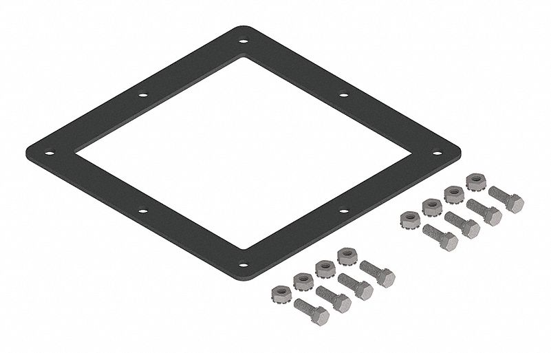 Wireway Gasket and Screws: 6 in Wd, 6 in Ht, 6 in Lg, Steel