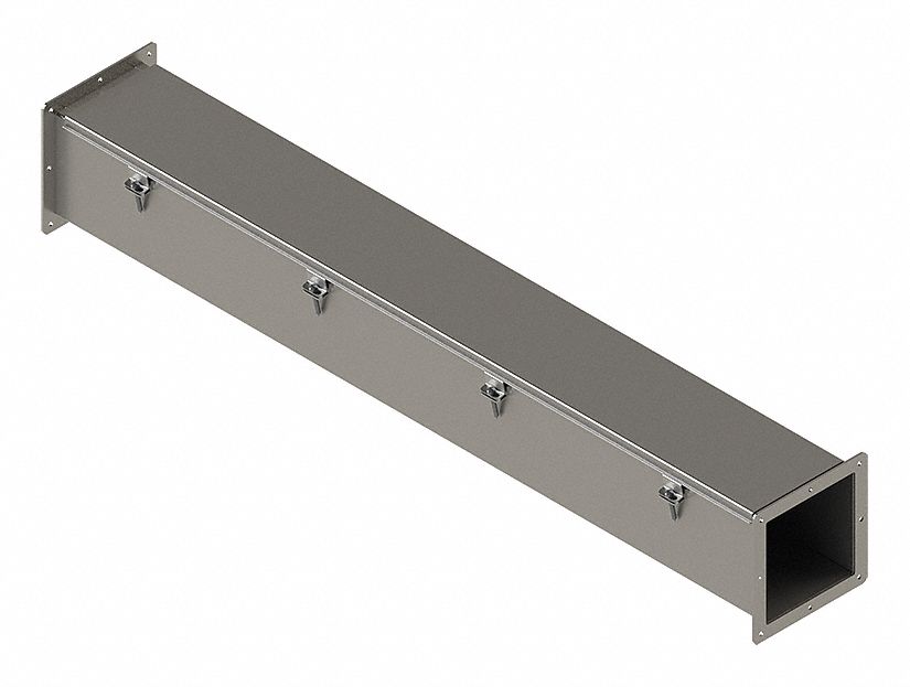 Straight Section Wireway: 6 in Wd, 6 in Ht, 48 in Lg, Hinged Cover with Screw Clamps