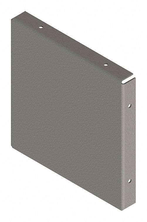 WIREWAY CLOSURE PLATE, 6 X 6 IN, 16 GA GAUGE, 1, WITHOUT KNOCKOUTS, STEEL, PAINTED