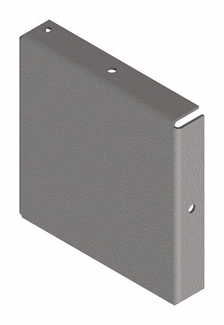 WIREWAY CLOSURE PLATE, 4 X 4 IN, 16 GA GAUGE, 1, WITHOUT KNOCKOUTS, STEEL, PAINTED