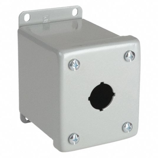 HOFFMAN, 22mm, 1 Holes, Push Button Enclosure - 32FR09|E1PBGXM - Grainger