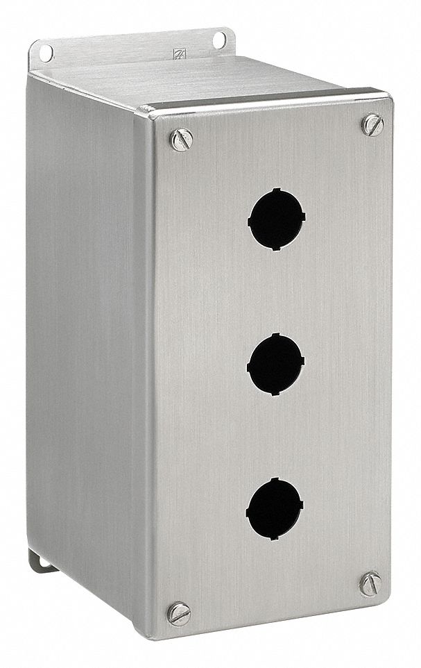 PUSH BUTTON ENCLOSURE, 30 MM, 1 HOLES, 304 STAINLESS STEEL, NEMA 4X