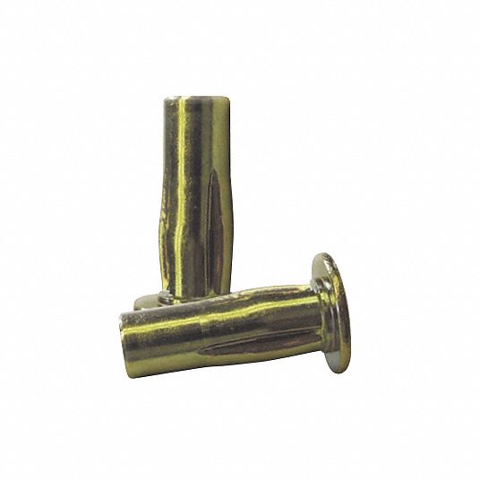 GRAINGER APPROVED Steel Slotted Body Rivet Nut 0.921 in L, 1032 Dia