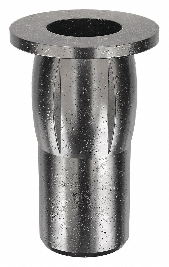 RIVET NUT, M8-1.25 THREAD SIZE, 30.5MM OVERALL L, 12.6MM INSERT DIA, BULBED, STEEL, 5 PK
