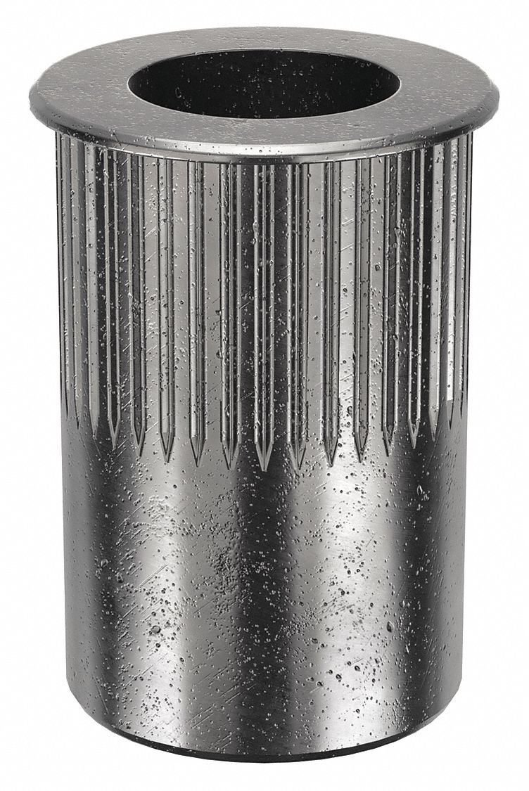 RIVET NUT, 5/16"-18 THREAD, 53/64 IN OVERALL L, 17/32 IN INSERT DIA, ROUND, STEEL, 25 PK
