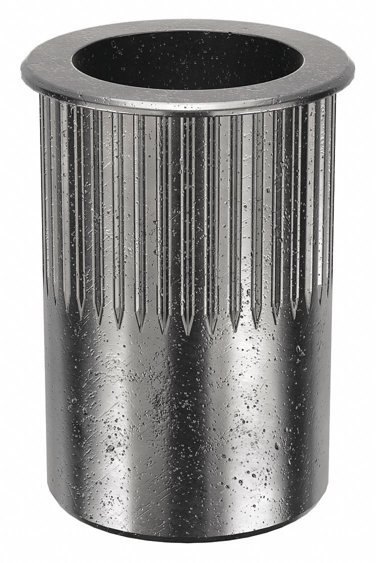 RIVET NUT, ⅜"-16 THREAD, 53/64 IN OVERALL L, 17/32 IN INSERT DIA, ROUND, STEEL, 20 PK