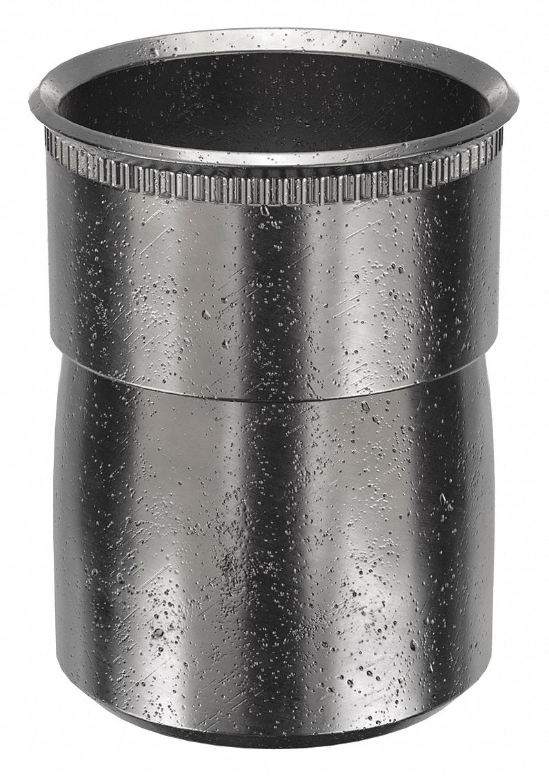 RIVET NUT, ¼"-20 THREAD SIZE, 33/64 IN OVERALL L, ⅜ IN INSERT DIA, ROUND, STEEL, 50 PK