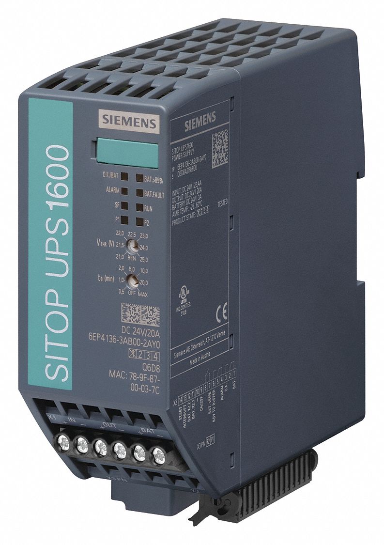 UPS System: 600 VA Power Rating, 24 V DC Input, 24 V DC Output