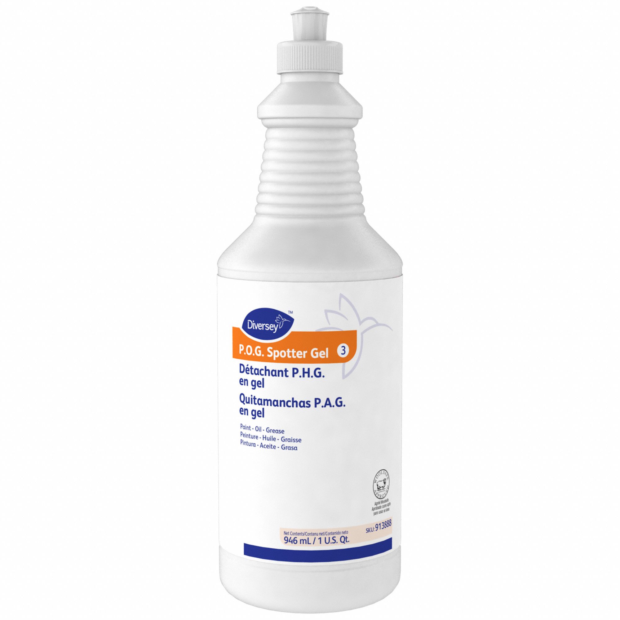 Spot and Stain Remover: Bottle, 32 oz, Gel, Fruity, 6 PK