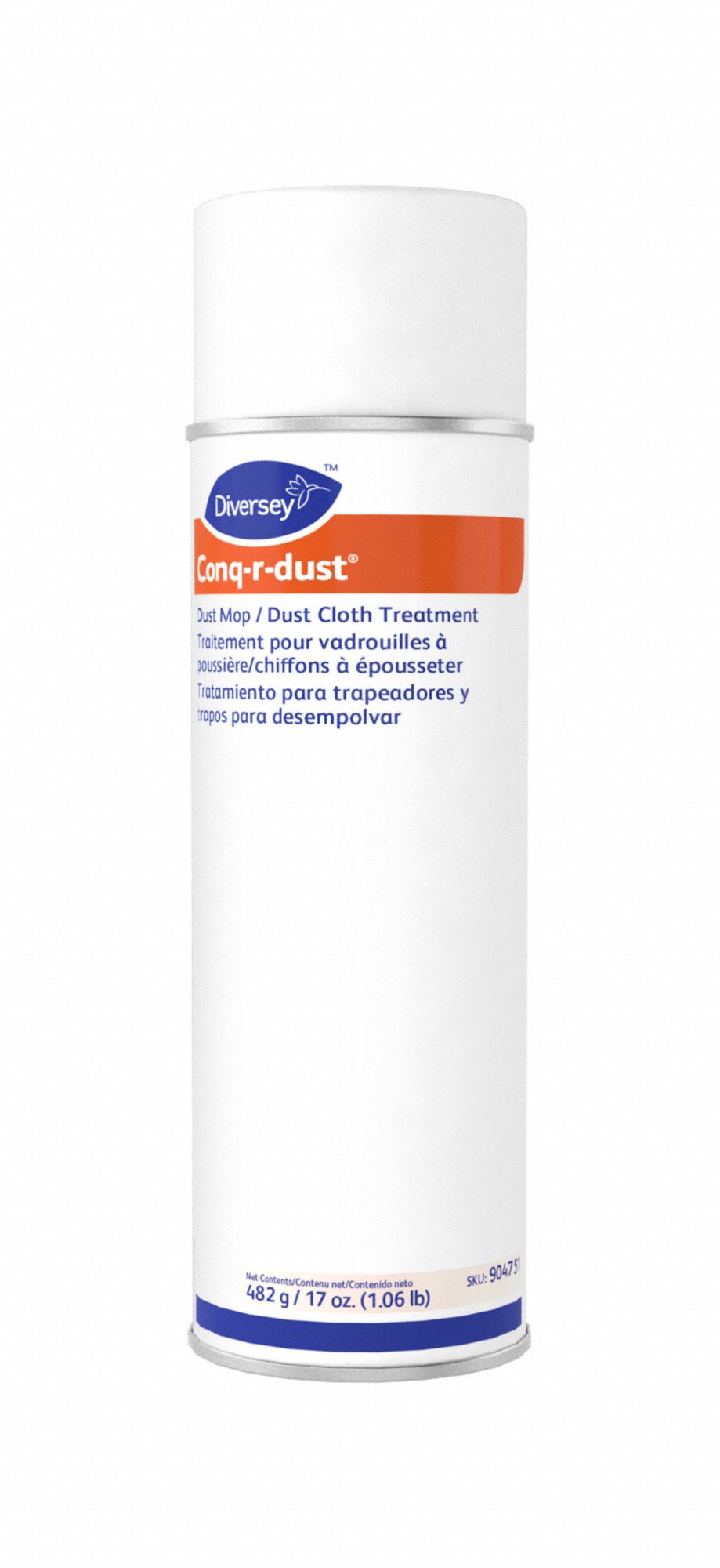 Dust Mop Treatment: Aerosol Spray Can, 17 oz Container Size, Amine Fruity, 12 PK