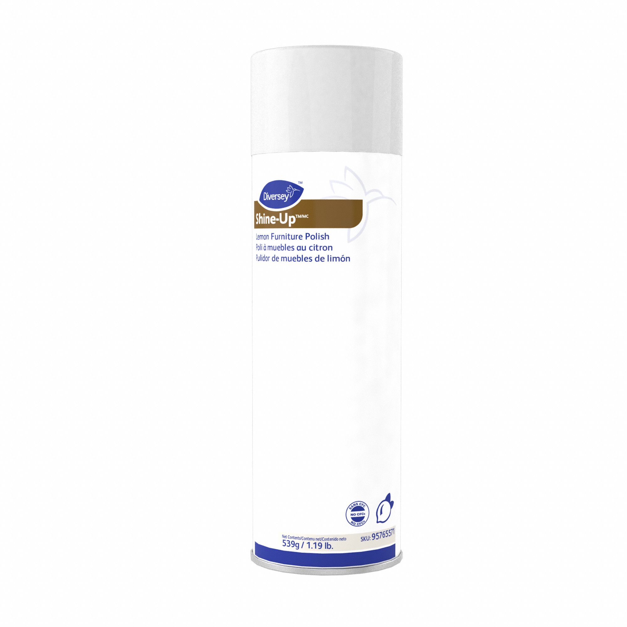 Furniture Polish: Aerosol Spray Can, 19 oz Container Size, Liquid, Lemon, 12 PK