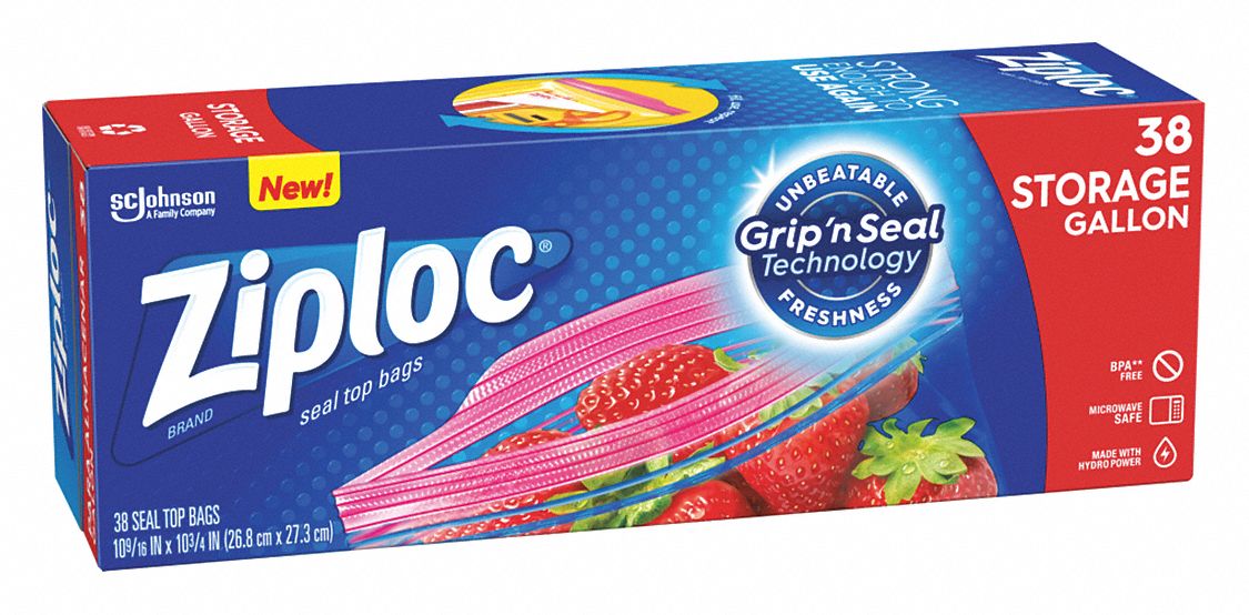 Ziploc 38-Pack Large Food Bag in the Food Storage Containers department at