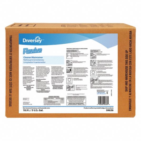 DIVERSEY Floor Cleaner and Maintainer: Box, 5 gal Container Size ...