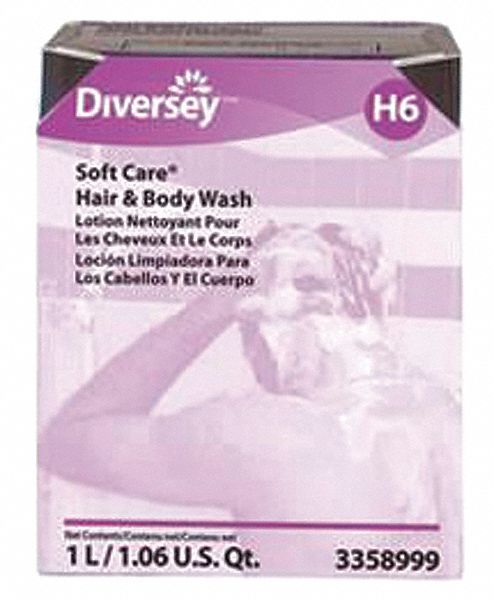 Shampoo and Body Wash: 1,000 mL Size, Liquid, Requires Dispenser, Soft Care, Fresh, 12 PK