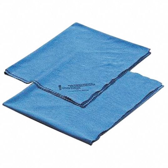 DIVERSEY Glass Cloth, 15 3/4 in x 19 2/3 in, Blue, PK 5 32GN85D7515023 Grainger