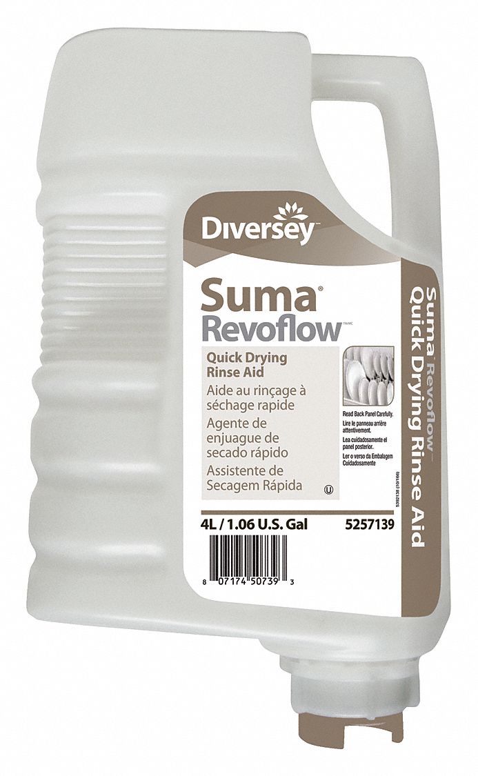 DIVERSEY Dish Drying Rinse Aid For Use With Revoflow Chemical Dispenser