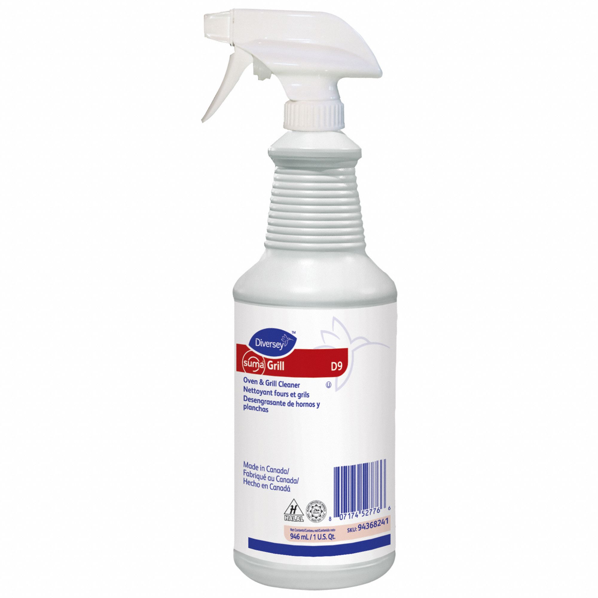 Oven and Grill Cleaner: Trigger Spray Bottle, 32 oz, Liquid, Unscented, 6 PK