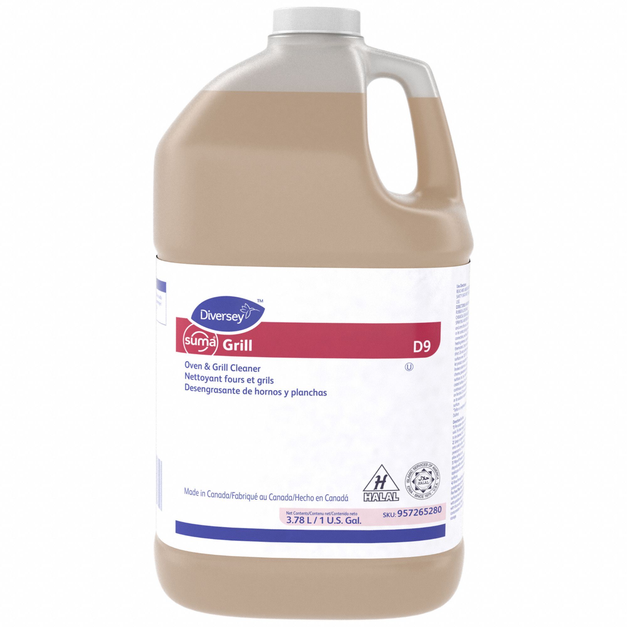 Oven and Grill Cleaner: Jug, 1 gal, Liquid, Unscented, 4 PK