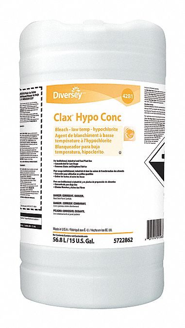 Laundry Stain Remover, Drum, 15 gal