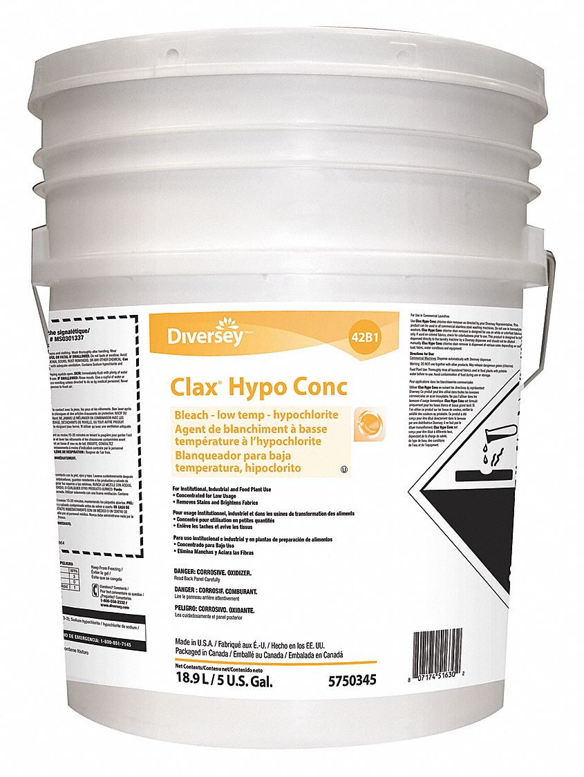 Chlorine Laundry Stain Rem Liq Bkt 5 gal
