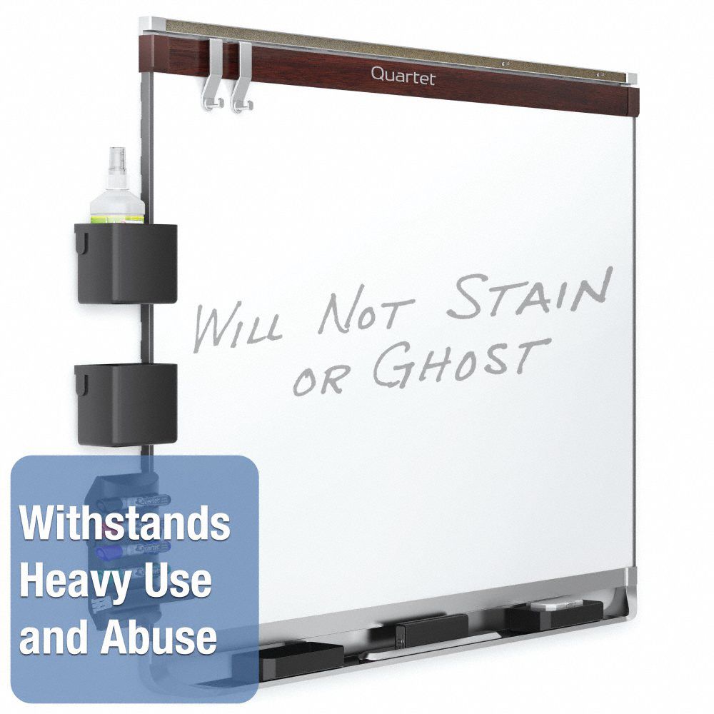 QUARTET Dry Erase Board Wall Mounted, 48 in Dry Erase Ht, 96 in Dry