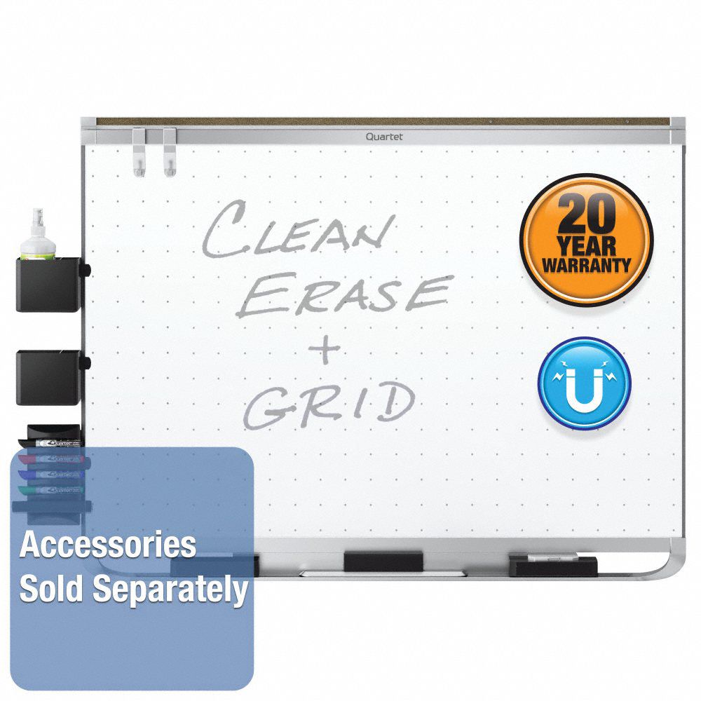 QUARTET Dry Erase Board Wall Mounted, 48 in Dry Erase Ht, 72 in Dry