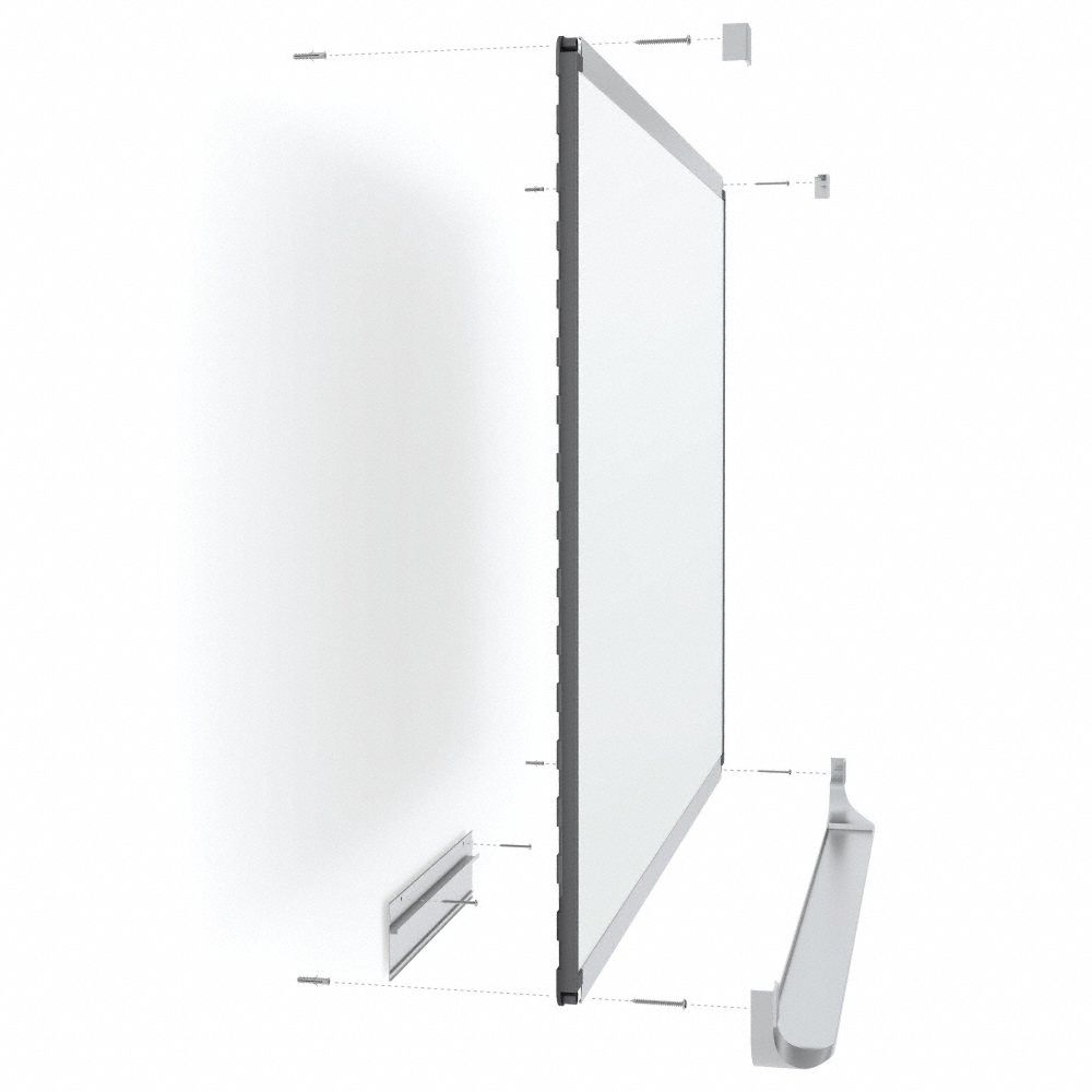 QUARTET Dry Erase Board Wall Mounted, 36 in Dry Erase Ht, 48 in Dry
