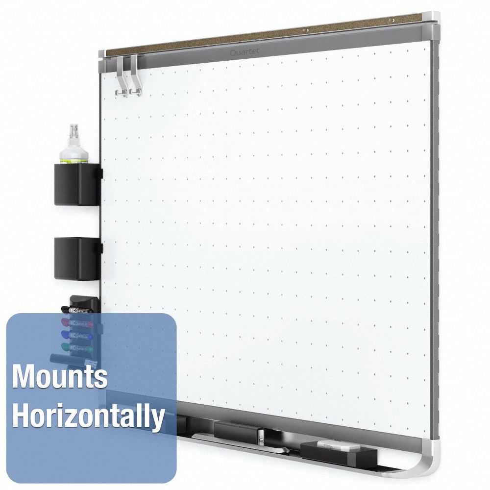 QUARTET Dry Erase Board Wall Mounted, 24 in Dry Erase Ht, 36 in Dry