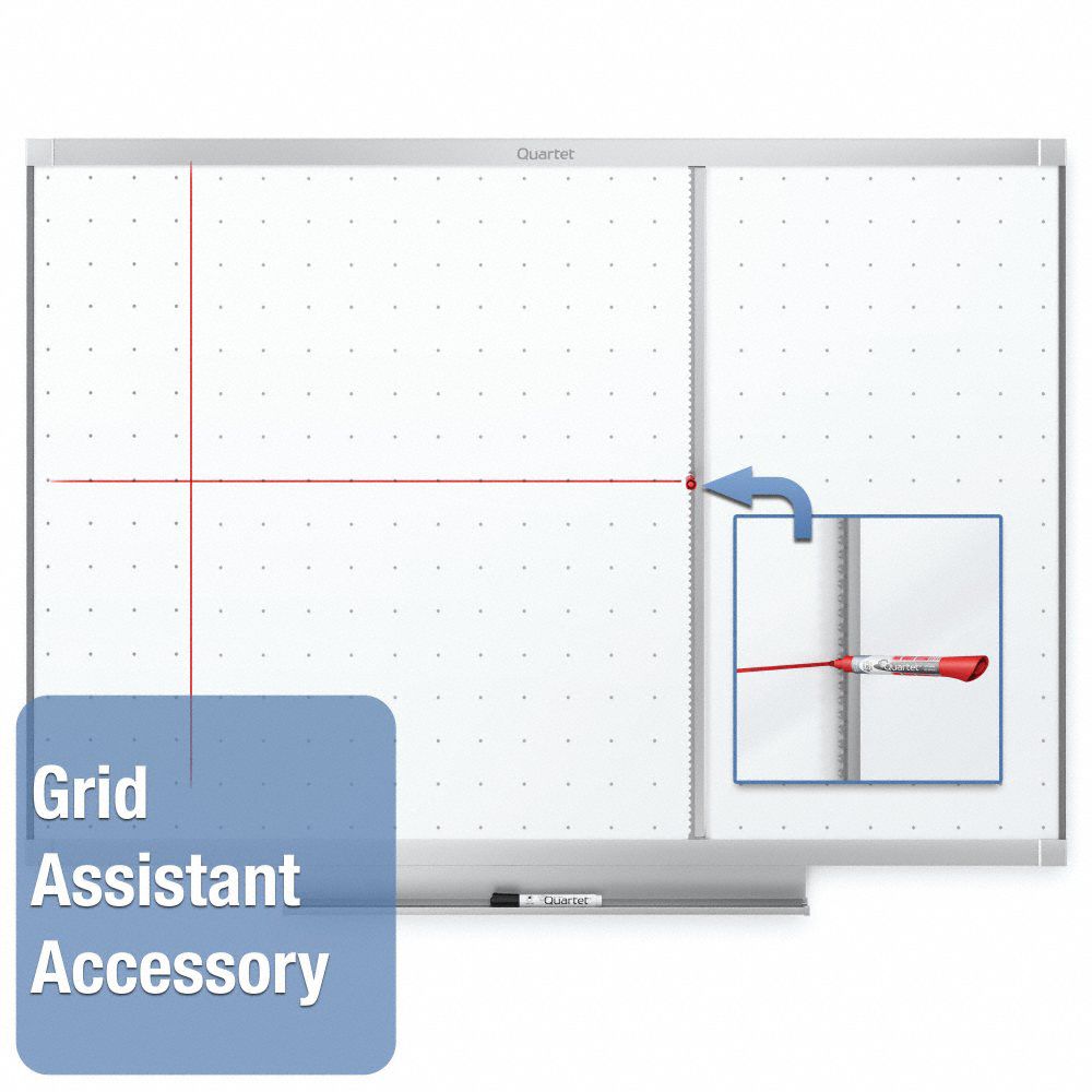 QUARTET Dry Erase Board Wall Mounted, 36 in Dry Erase Ht, 48 in Dry Erase Wd, 1 3/4 in Dp