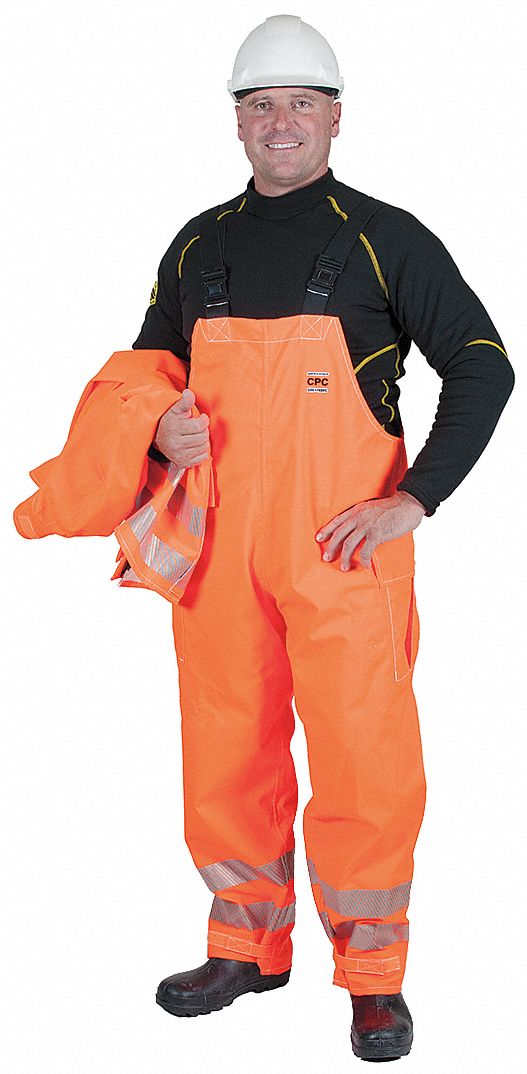 Chemical Resistant Hi-Viz Bib Overalls, L