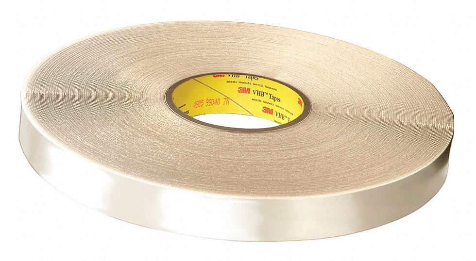 DOUBLE-SIDED FOAM TAPE, TRANSPARENT, ½ IN X 27 YD, 1/32 IN THICK, ACRYLIC, INDOOR/OUTDOOR