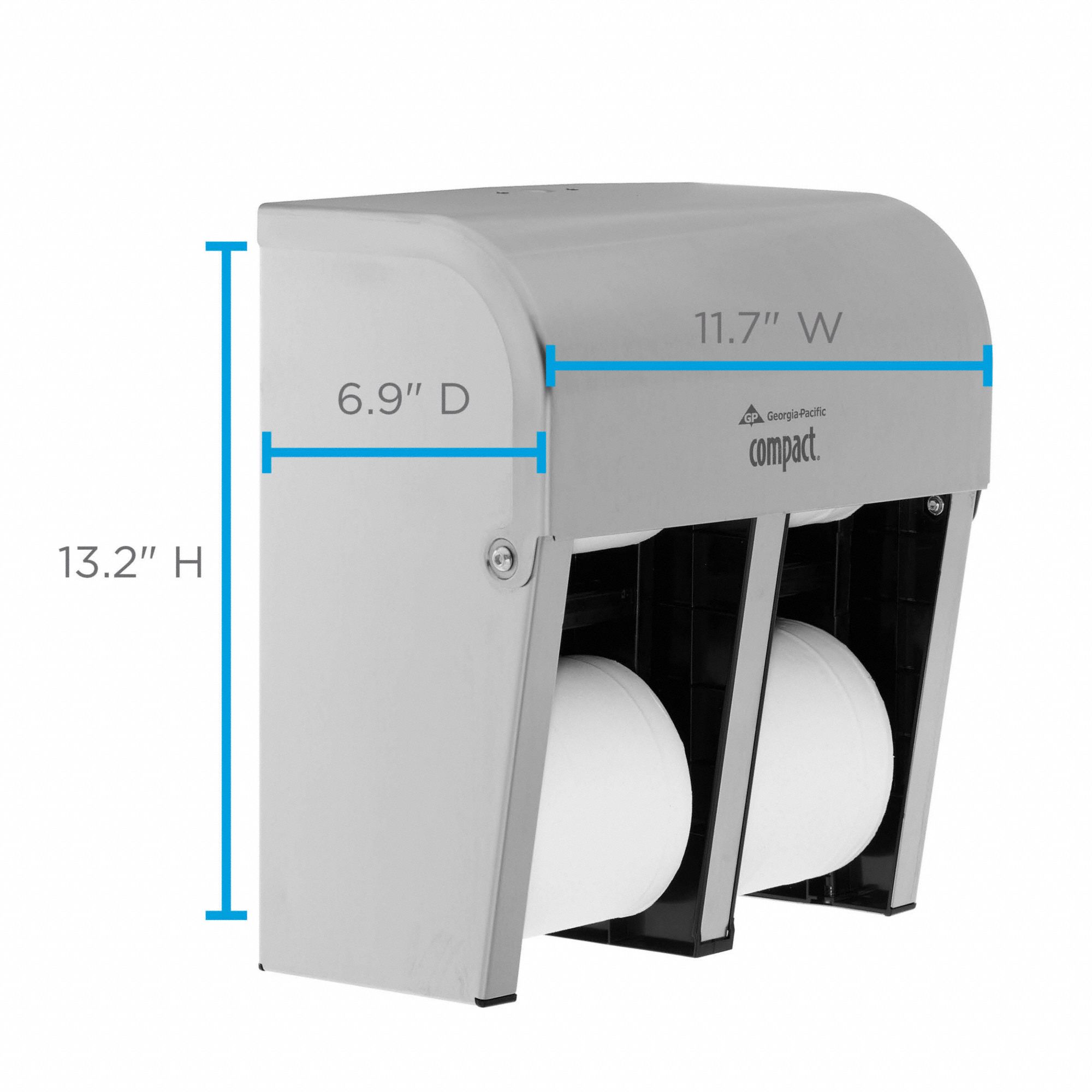 Toilet Paper Dispenser Coreless, Vertical Quad Roll