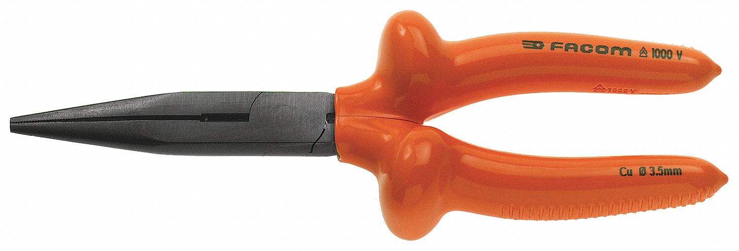 Needle Nose Plier, 7-7/8" L, Serrated