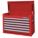 TOP CHEST,STEEL,480 LBS.,RED,6 DRAWERS