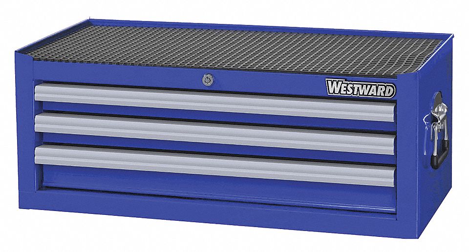 WESTWARD INTERMEDIATE CHEST,26-5/16X10-5/8,BLUE - Top and Intermediate Tool  Chests - EBP32H850