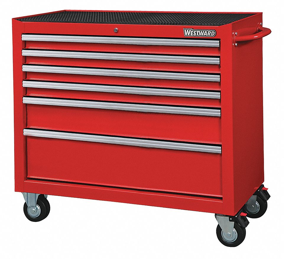 ROLLING CABINET,STEEL,1,540LBS,6 DRAWERS