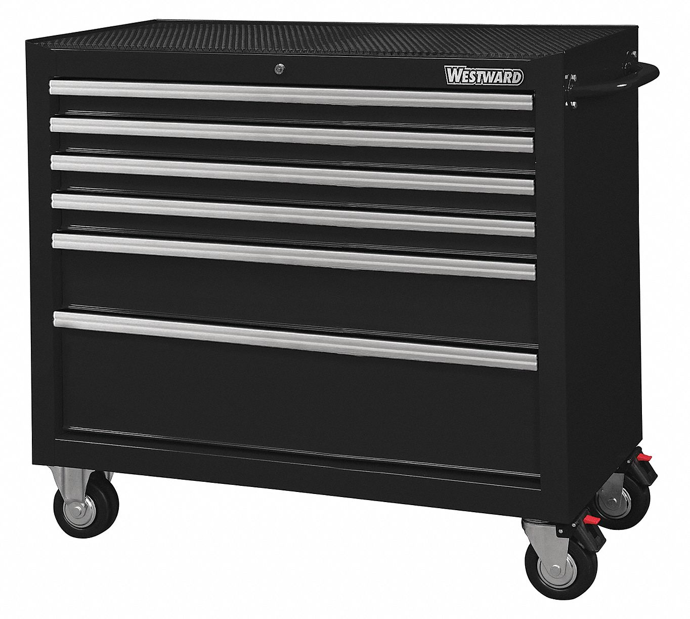 ROLLING CABINET,BLACK,1,540LBS,6 DRAWERS