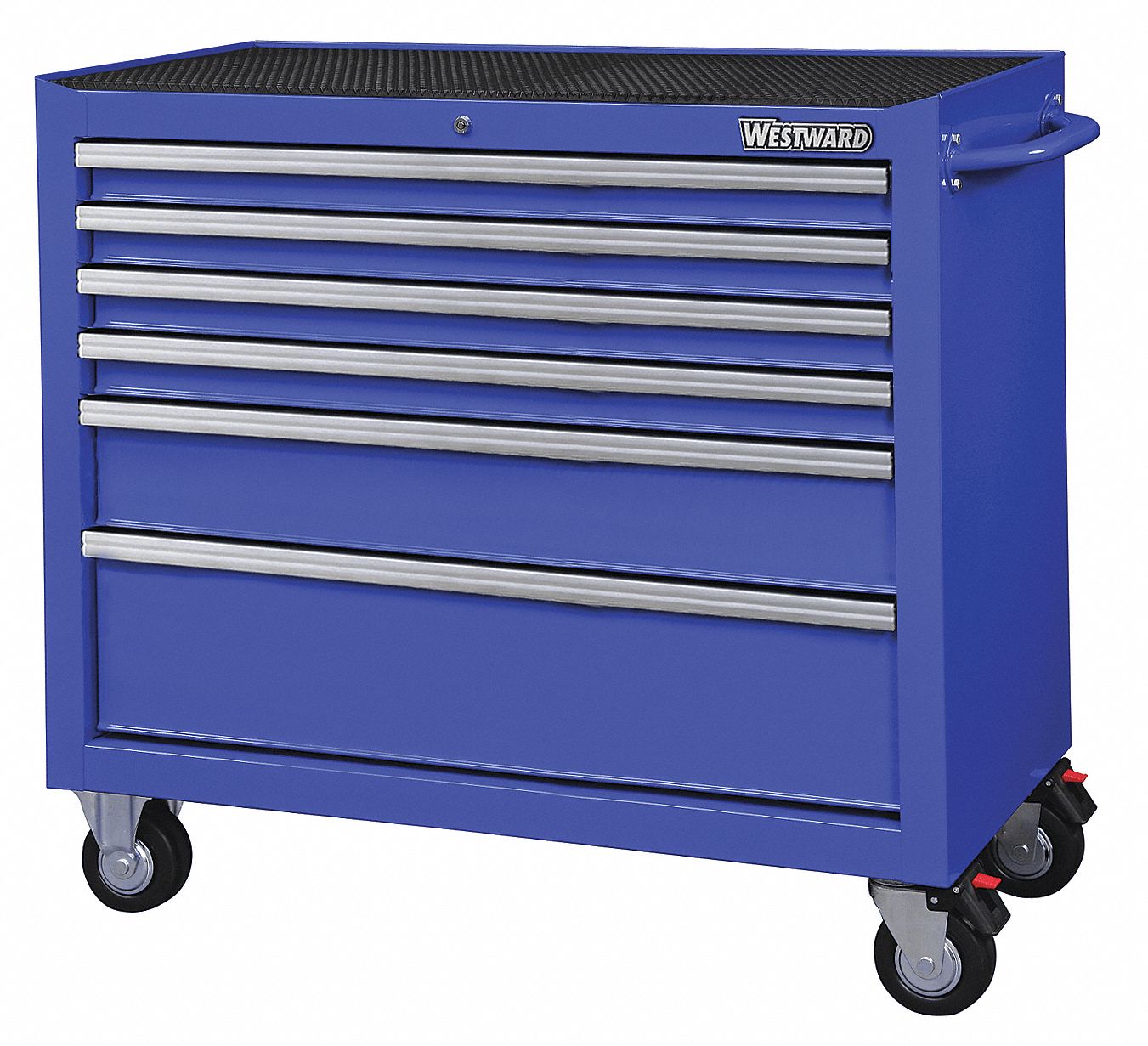 WESTWARD, Powder Coated Blue, 42 in W x 18 15/16 in D x 39 7/8 in H ...