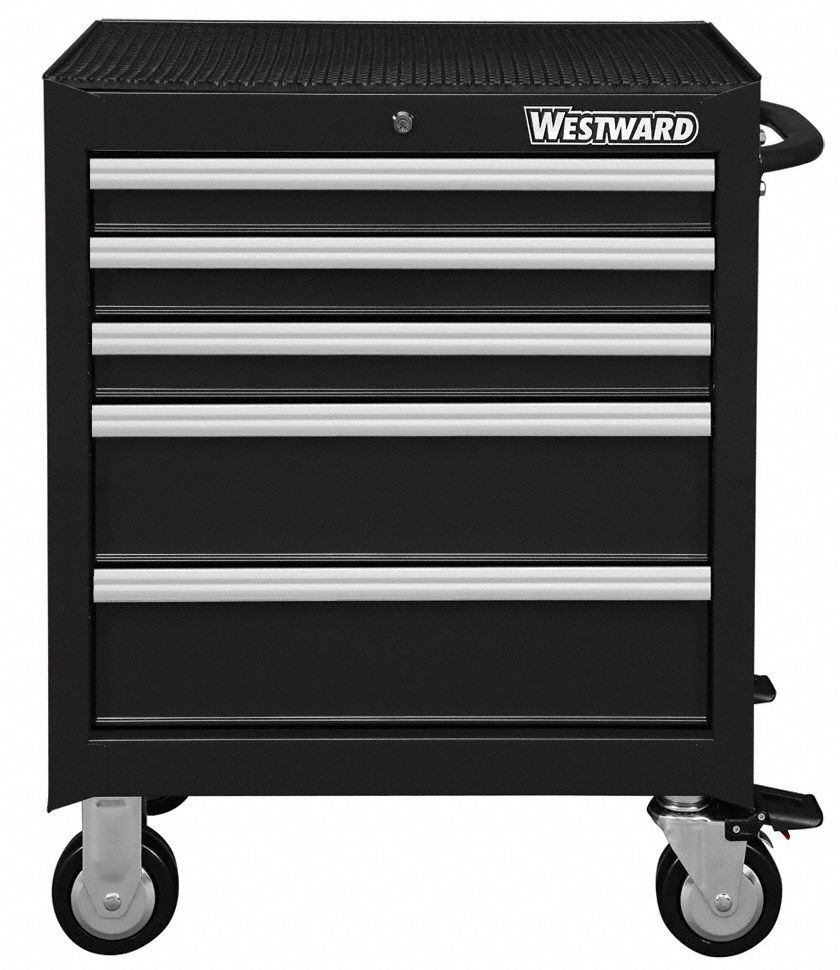 WESTWARD Gloss Black, Heavy Duty, Rolling Tool 26 3/4 in