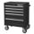 ROLLING CABINET,STEEL,BLACK,5 DRAWERS